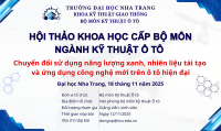 Hội thảo khoa học cấp bộ môn Kỹ thuật Ô tô