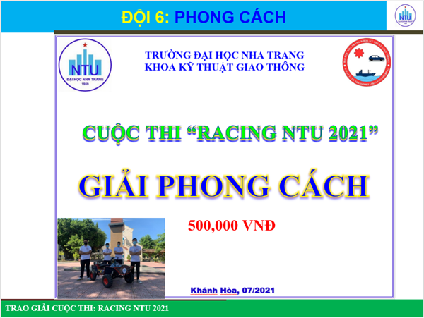 TỔNG KẾT CUỘC THI "RACING NTU 2021"