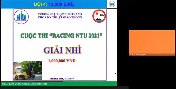 TỔNG KẾT CUỘC THI "RACING NTU 2021"