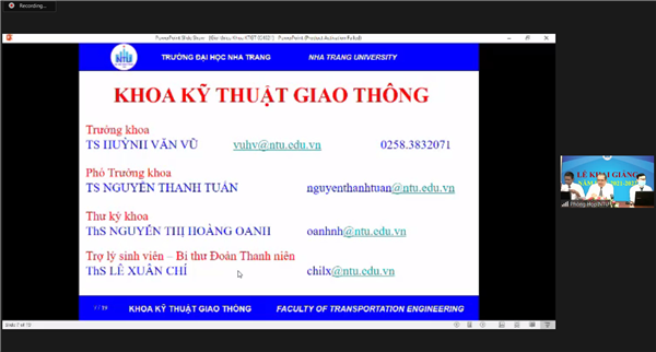 Khoa KTGT tưng bừng tổ chức khai giảng năm học 2021-2022 theo hình thức trực tuyến.