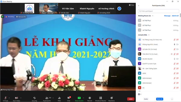 Khoa KTGT tưng bừng tổ chức khai giảng năm học 2021-2022 theo hình thức trực tuyến.