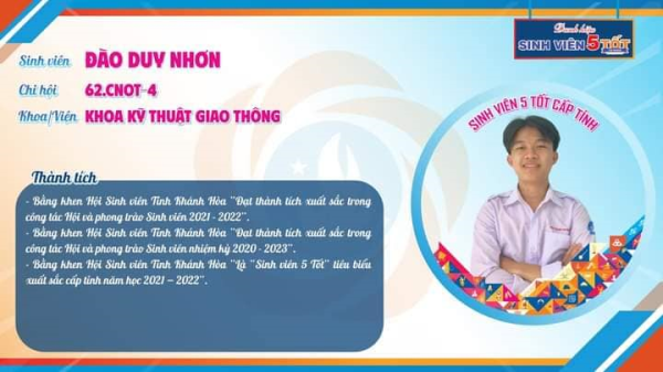 VINH DANH SINH VIÊN KHOA KTGT ĐẠT DANH HIỆU SAO THÁNG GIÊNG, SINH VIÊN 5 TỐT CẤP TỈNH & CẤP TRƯỜNG 2023