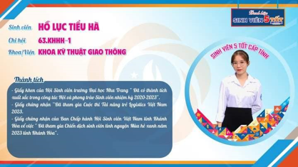 VINH DANH SINH VIÊN KHOA KTGT ĐẠT DANH HIỆU SAO THÁNG GIÊNG, SINH VIÊN 5 TỐT CẤP TỈNH & CẤP TRƯỜNG 2023