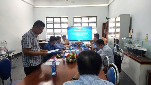 Họp hội đồng đánh giá nghiệm thu đề tài KHCN cấp Bộ “Nghiên cứu thiết kế, chế tạo và thực nghiệm thiết bị đo tự động các thông số hình học chân vịt tàu thủy theo công nghệ đo hiện đại”